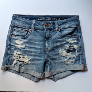 American Eagle Ne(x)t Level Denim Midi Shorts
